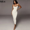 Kliou Trägerloser rückenfreier sexy Bodycon-Midikleid Neu Damen High Waist gestreifte Kleider Eleganz Mode Partykleidung