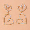 Stonefans Aesthetic Letter Earrings Designer Luxury for Women 2021 Fahsion Jewelry Rhinestone Designer Piercing Heart Earrings
