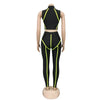 Women Sets Summer Tracksuits Slim Sleeveless Skinny Crop Tops+Pants Suit Two Piece Set Night Club Outfits 2 Pcs Street GL3503