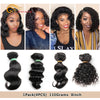 Lockiges Echthaar-Bundles mit Closure, kurzes indisches Echthaar-Bundles mit kreisförmigem Closure