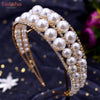 YouLaPan Luxury Bridal Hair Tiara Rhinestone Headband Handmade Wedding Hair Accessories Women Headdress Pageant Headpiece HP398
