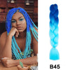 24'' 100G Synthetic Jumbo Braiding Hair Ombre Rainbow Hair Extensions Festival Jumbo Crochet Hair Weaving Box Braids Hairpieces