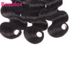 Beaufox Body Wave Bundles Brazilian Hair Weave Bundles 1/3/4 PCS Human Hair Bundles Natural /Jet Black 8-30"Remy Hair Extensions