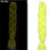 Glowing Synthetic Jumbo Crochet Braids Hair Pure Color Fluorescent Green Shining In Darkness Crochet Braiding Hair Extensions