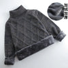 boys Plus velvet Warm turtleneck sweater Pullovers plush inside Thicken sweaters girls Winter Autumn Knitted Loose jacket 2-10Y