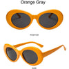 Kurt Cobain Retro Oval Sunglasses Man Vintage Fashion Brand Sun Glasses Classic White Black Lentes De Sol Mujer