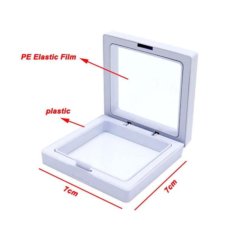 10PCS Plastic 3D Floating Jewelry Display Stands Clear Necklace Bracelet Holder for Gift Shop Storage Organizer Box Wholesale