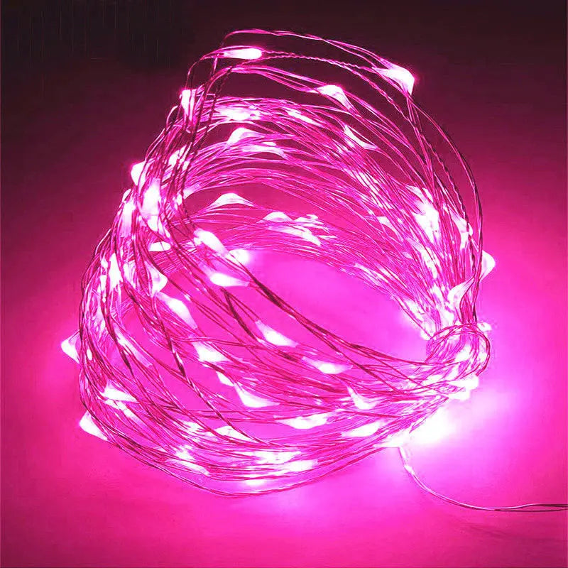 1M 2M 3M 5M 10M Kupferdraht LED Lichterketten Festbeleuchtung Lichterkette für Weihnachtsbaum Hochzeitsfeier Dekoration