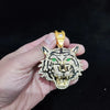 Hip Hop 3D Tiger Pendant Necklace with 13mm Crystal Cuban Chain HipHop Iced Out Bling Necklaces Men Women Fashion Charm Jewelry