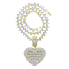 Iced Out Bling Can Be Opened Heart-shaped Photo Pendant Necklace Hearts Tennis Chain Cubic Zirconia Fashion Women Men Jewelry