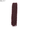 18"Synthetic Faux Locs Crochet Braids Hair Knotless Dreadlocks Straight Gypsy Locs Hair Ombre Braiding Hair Extensions For Women
