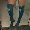 New Boots Women Thigh High Boots 2021 Winter Women Boots High Heels Women Shoes Tassel Jean Boot Ladies Shoes Good Service zo0
