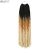 18"Synthetic Faux Locs Crochet Braids Hair Knotless Dreadlocks Straight Gypsy Locs Hair Ombre Braiding Hair Extensions For Women