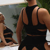 Sexy Solid Color Hanging Neck Bandage V-neck Off Shoulder Crop Tops 2021 Summer Women Fashion Casual Black Halter Vest Comfort