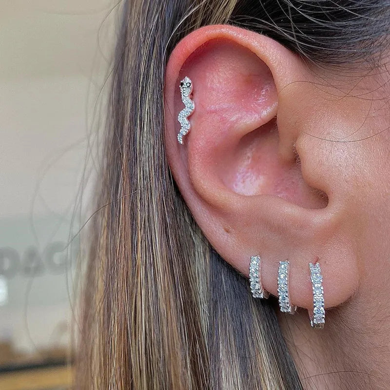 CRMYA Gold Silber gefüllt 16mm 14mm 12mm Blumen baumelnde Ohrringe Zirkonia Creolen für Damen Mädchen Schmuck Großhandel