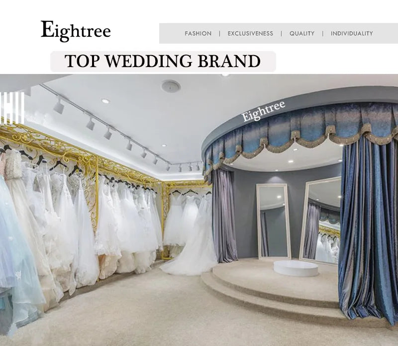Eightree Elegant A-Line Wedding Dresses Sweetheart Princess Appliques Bridal Dress Women Evening Wedding Prom Gowns Customized