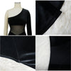 K10354 New Arrival Velvet Mesh Patchwork One Shoulder Ruched Mermaid Dress High Slit Party Dress Gowns for Women Evening Dresses