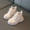 Autumn Winter Kids Boots Warm Plush Boys Toddler Girls Boots Fashion Leather Children Casual Shoes Boys Girls Boots for Kids