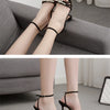 Eilyken New Women Sandals 2025 Summer Sexy Perspex Crystal High Heels Party Wedding Shoes Square Toe Pearls String Bowknot Pumps
