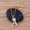 Nidin New Luxury Copper Zircon A-Z Crown Alphabet Pendant Chain Necklace Hip-Hop Style Fashion Woman Man Initial Name Jewelry
