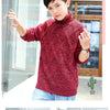 boys Plus velvet Warm turtleneck sweater Pullovers plush inside Thicken sweaters girls Winter Autumn Knitted Loose jacket 2-10Y