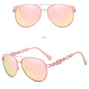 Hochwertige Damen Piloten Polarisierte Sonnenbrille Vintage Metall Hohl Fahrende Sonnenbrille UV400 Brille Gafas De Sol Mujer
