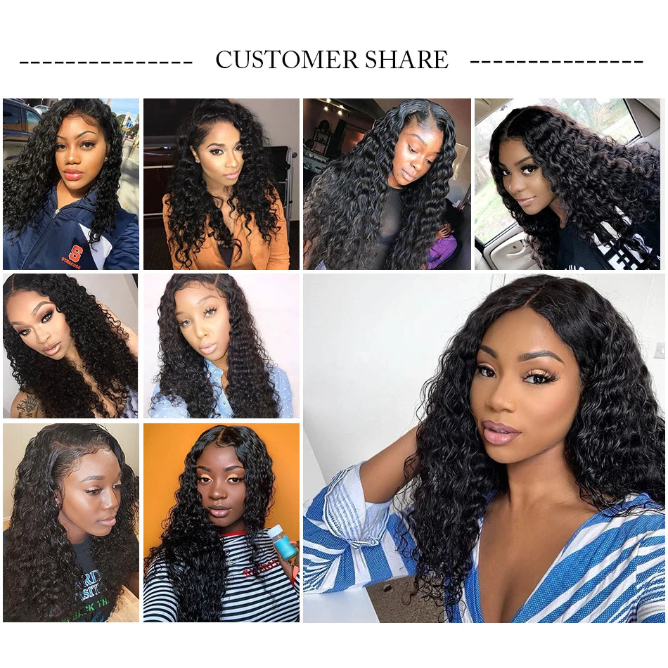 Mongolian Afro Kinky Curly Human Hair Bundles With Closure Deep Curly Hair Weave Bundles With Frontal Closure Hair Extensions