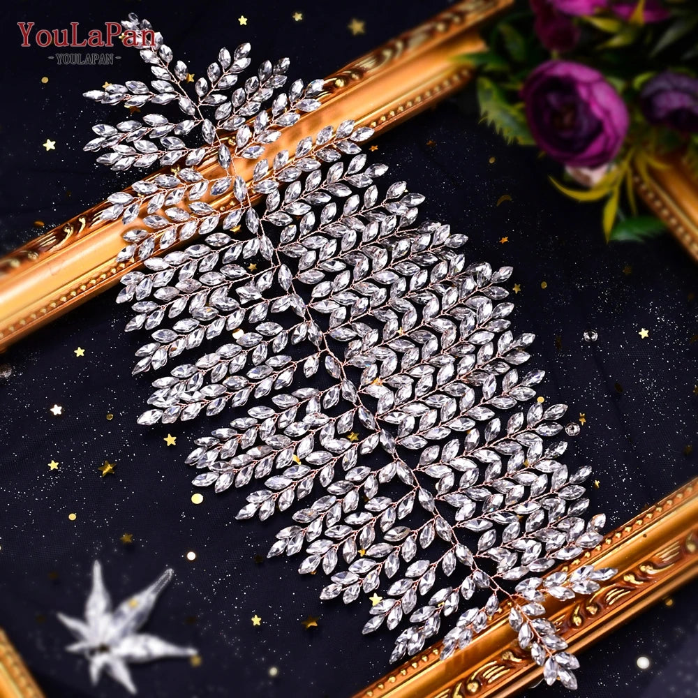 YouLaPan HP238 Bridal Crown Wedding Tiaras and Crown Bridal Tiara Luxury Hair Wedding Accessories Boho Wedding Headband Headwear