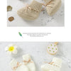 Baby Shoes + Gloves Set Knit Newborn Girls Boys Boots Mitten Fashion Butterfly-knot Toddler Infant Slip-On Bed Shoes Hand Made