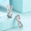 DOTEFFIL 925 Sterling Silber Klassische AAA Zirkon Ohrringe Mode Für Frauen Hochzeit Verlobung Party Geschenk Schmuck