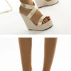 Eilyken Super High Peep Toe Gladiatoren-Wedges Sandalen Damen Bedeckte Ferse Plateau Mode Sommerschuhe Größe 35-42