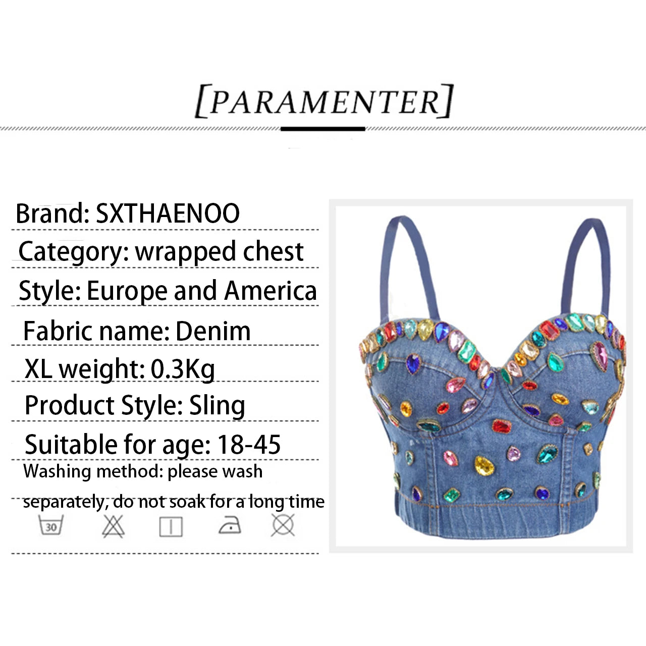 Irene Tinnie Sexy Cute Loch Cartoon Dekoration Push Up Bustier Damen Jeans Bralette Cropped Top Weste Große Größe