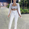White Silver Customized Suits For Wedding Sequins Mother of the Bride Pants Suit Evening Party Tuxedos Formal Wear 2 Pieces