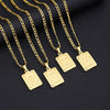 Initial Letter Pendant Necklace Stainless Steel Golden Cuban Chain A-Z Alphabet Name Jewelry For Men Women Gift