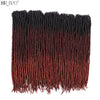18"Synthetic Faux Locs Crochet Braids Hair Knotless Dreadlocks Straight Gypsy Locs Hair Ombre Braiding Hair Extensions For Women