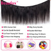 Beaufox Peruvian Hair Bundles Straight Human Hair Weave Bundles Remy Hair Extension Natural Black 1/3/4 Pcs 8-30 Inches