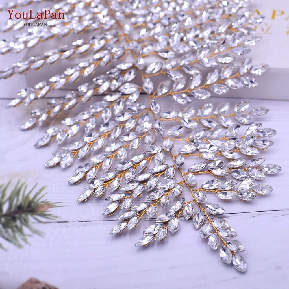 YouLaPan HP238 Bridal Crown Wedding Tiaras and Crown Bridal Tiara Luxury Hair Wedding Accessories Boho Wedding Headband Headwear