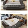 MANBAS Tech Smart Bed Frame Multifunctional Massage Bed Ultimate Bed Fabric/ Cloth Tatami Upholstered Bed with Bluetooth Speaker