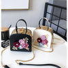 2024 Metal Clip Small Square Bag New Fashion Dinner Flower Shoulder Diagonal Handbag Bags  Shoulder Bags 822