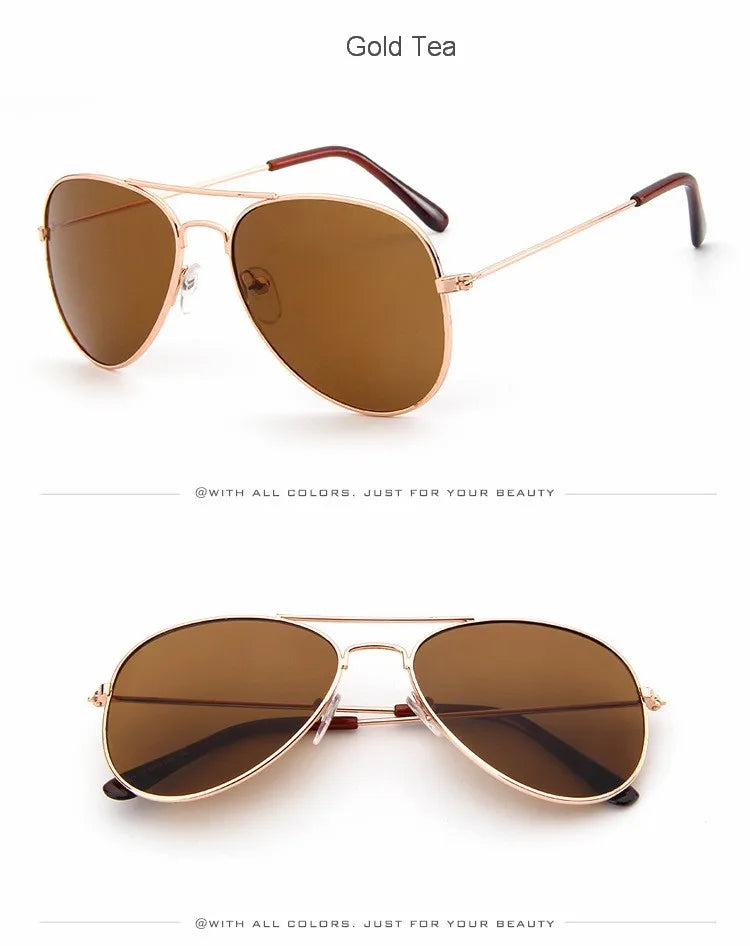 Classic Aviation sunglasses For Boy And Girl Colorful Mirror Pilot Sun Glasses Children Sunglasses Kids Sunglasses Eyewear