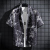 Men and Women's Short-Sleeved Printed Shirt, Casual Beach Clothes, Personality Thin Couple Tops, New
