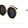 Luxury Brand Designer Round Diamond Sunglasses Women Fashion Vintage Party Travel Steampunk Sun Glasses Sexy Ladies Shades UV400