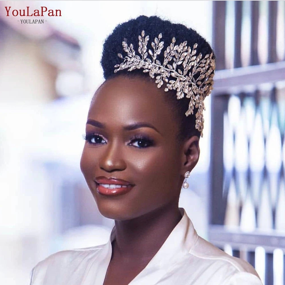 YouLaPan HP238 Bridal Crown Wedding Tiaras and Crown Bridal Tiara Luxury Hair Wedding Accessories Boho Wedding Headband Headwear