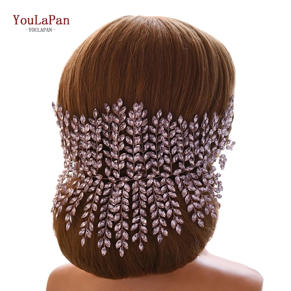YouLaPan HP238 Bridal Crown Wedding Tiaras and Crown Bridal Tiara Luxury Hair Wedding Accessories Boho Wedding Headband Headwear