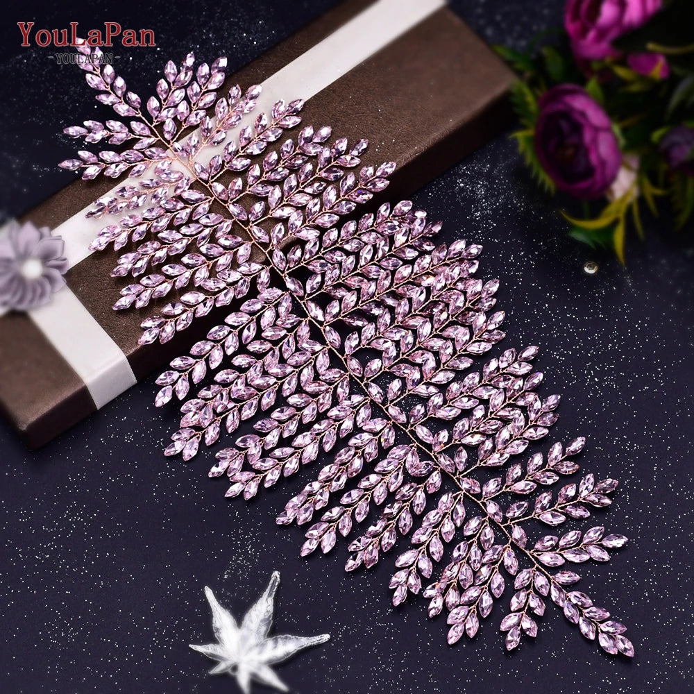 YouLaPan HP238 Bridal Crown Wedding Tiaras and Crown Bridal Tiara Luxury Hair Wedding Accessories Boho Wedding Headband Headwear