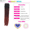 18"Synthetic Faux Locs Crochet Braids Hair Knotless Dreadlocks Straight Gypsy Locs Hair Ombre Braiding Hair Extensions For Women