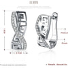 DOTEFFIL 925 Sterling Silber Klassische AAA Zirkon Ohrringe Mode Für Frauen Hochzeit Verlobung Party Geschenk Schmuck