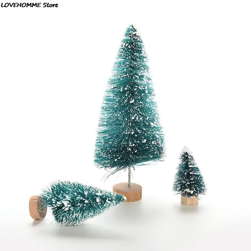 1/3/6 Stück Miniatur-Weihnachtsbaum, kleiner künstlicher Sisal-Schnee-Landschafts-Baum für Weihnachtsbastelarbeiten, Tischdekoration