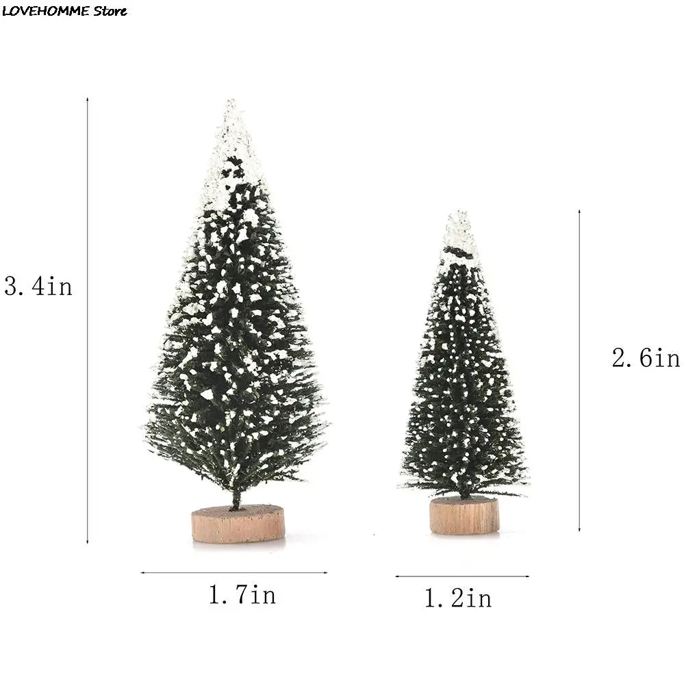 1/3/6 Stück Miniatur-Weihnachtsbaum, kleiner künstlicher Sisal-Schnee-Landschafts-Baum für Weihnachtsbastelarbeiten, Tischdekoration