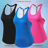 Women Gym Tops Black Sleeveless Yoga Top Women Fitness Shirt Gym Vest Running workout Sports Tops Letter Backless Shirt